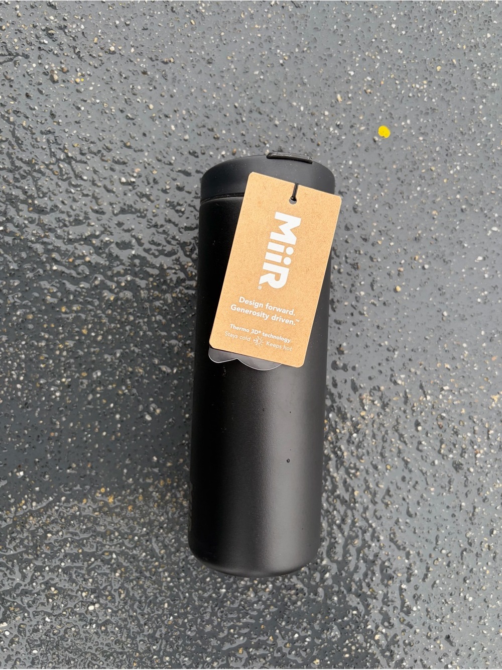 MiiR Flip Traveler 16oz Vacuum Insulated Tumbler Black New